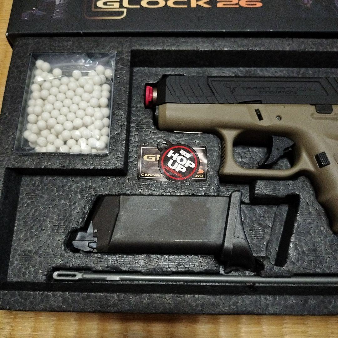 東京マルイ　GLOCK26 ガスガン TTI刻印、セラコート済　タンカラー