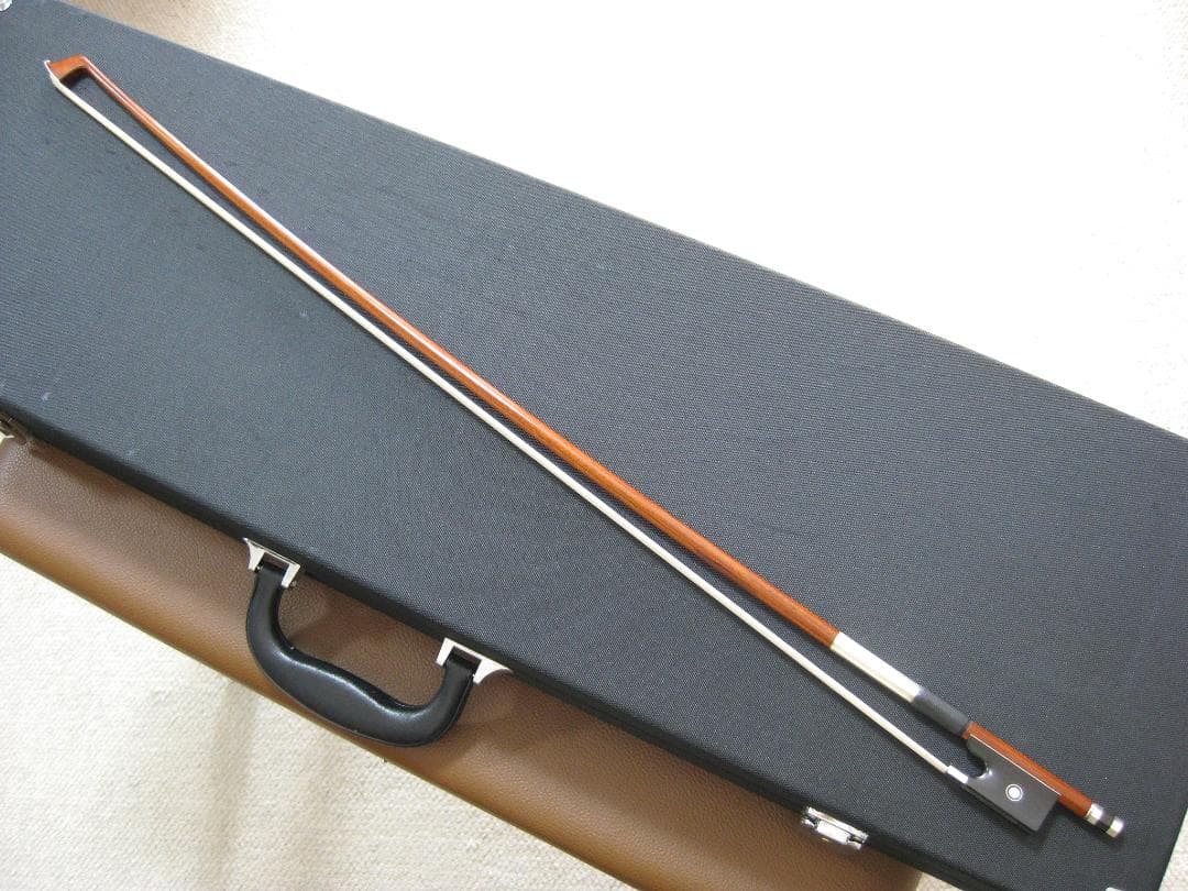 【上級分数弓3/4】 フランス製 Luthes Paris 銀黒檀 バイオリン弓