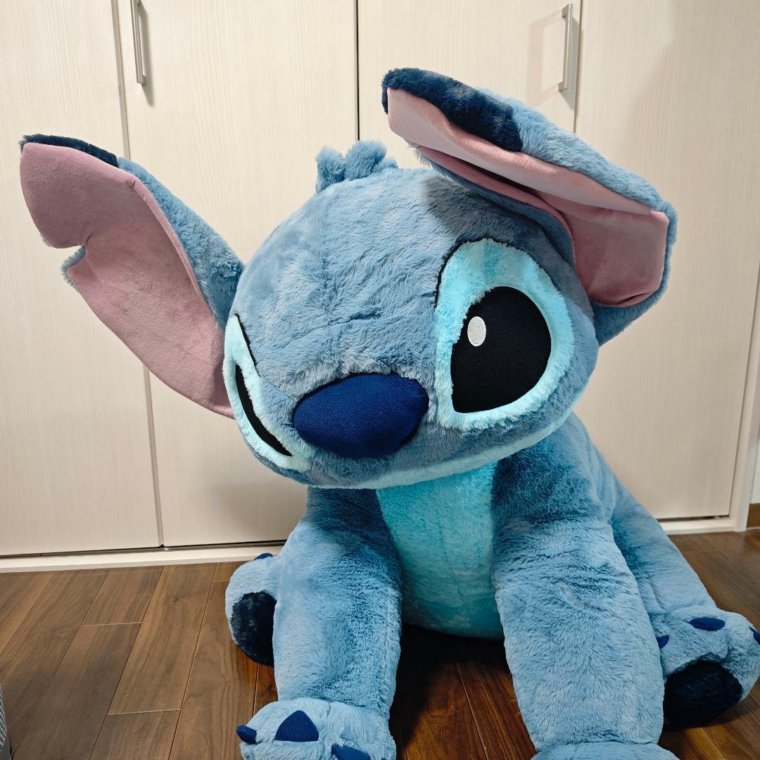 【美品】スティッチ ぬいぐるみ 巨大 コストコ ブランケット付き