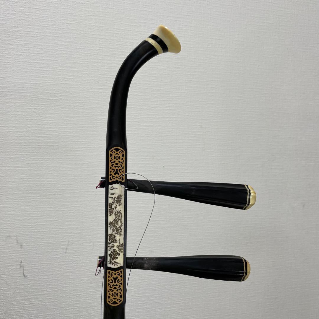 高級 二胡 張源精制 弦楽器 民族楽器 ハードケース 弓付属 和楽器 本革