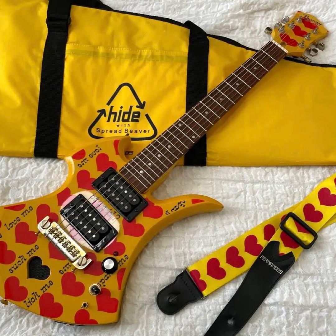 【希少】 Burny hide YH-JR ミニギター　ケースとストラップ付