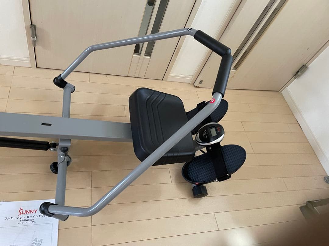 サニーヘルス&フィットネス ローイングマシン モニター付 動作確認済 美品