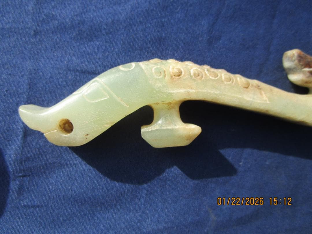 中国美術 たいこう 帯鉤帯締め 玉　石細工　彫り物　工芸品　１個