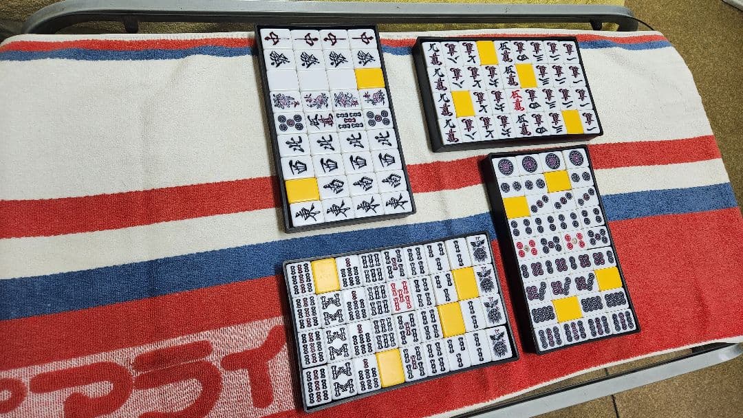 Ｌサイズ 特大 マージャンパイ 点棒 麻雀牌 一式 まーじゃんぱい Lサイズ