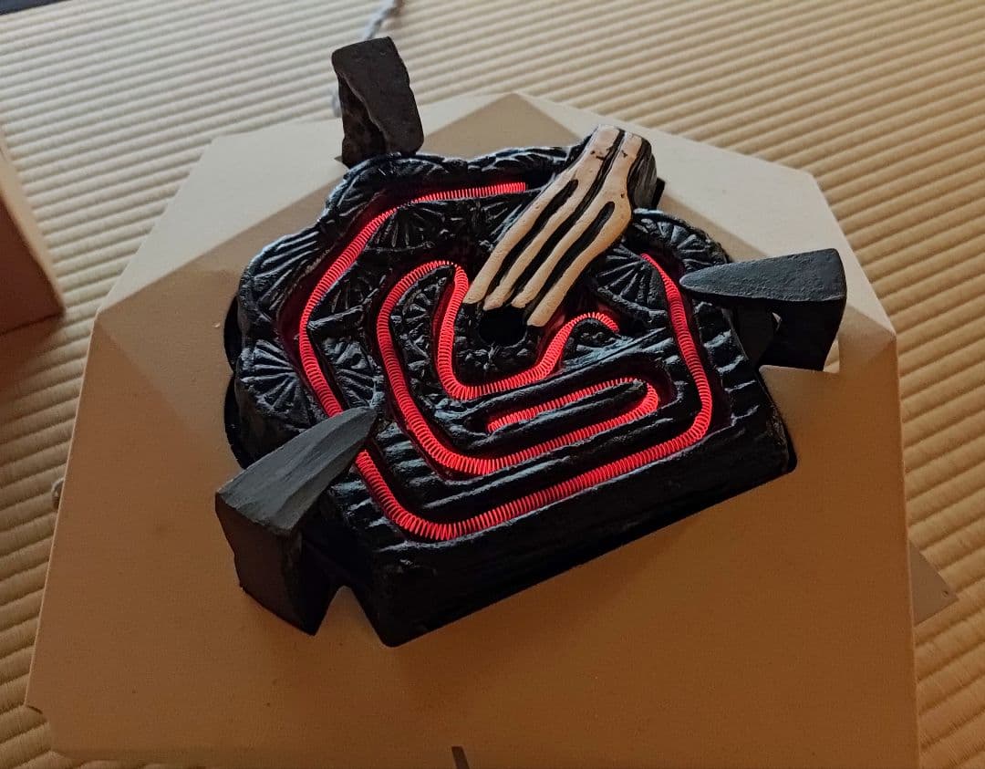 【お値下げ！通電確認済み】炭型ヒーター 野々田式 炉・置炉用【ほぼ新品】