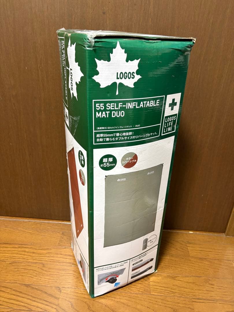 新品未使用LOGOS高密弾力55セルフインフレートマットDUO インフレーター