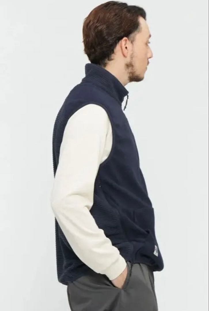 Munsingwear フリースベスト ネイビー USAロゴ