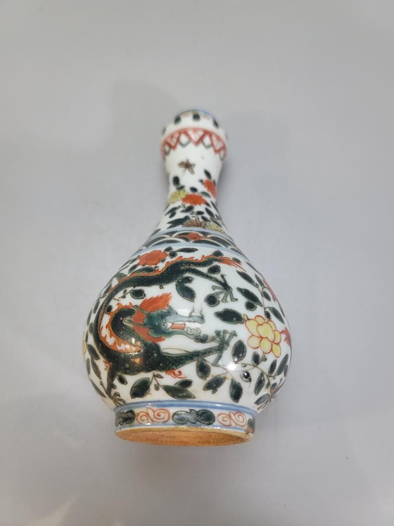 中国美術 萬暦赤絵 瓶 骨董品