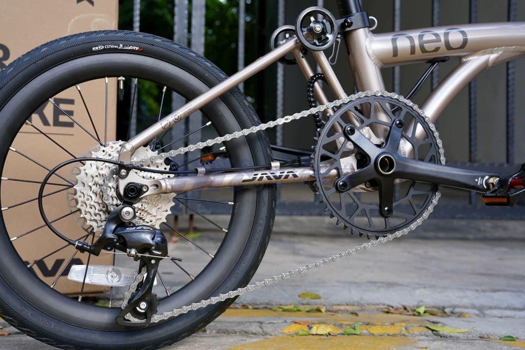 アルミ合金製 Brompton 同系 16インチ 折りたたみ自転車・9段変速