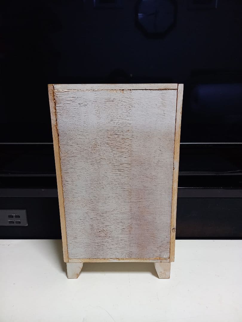 フレンチ　シャビー　ウッド　ディスプレイ　卓上　ソーダガラス　ショーケース