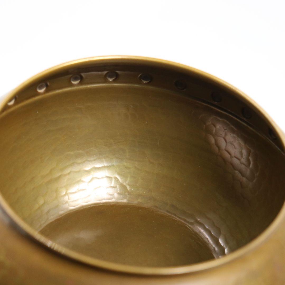 金谷浄雲作 鵬雲斎好み 擂茶建水 鎚目 茶こぼし 共箱 茶道具　V18