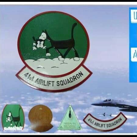 嘉手納①点41STairborne新品 USAF OKINAWA 空軍 プラック