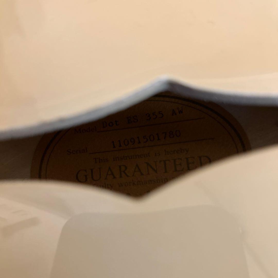 Epiphone ES 335 AW ホワイト エレキギター　ビグスビー