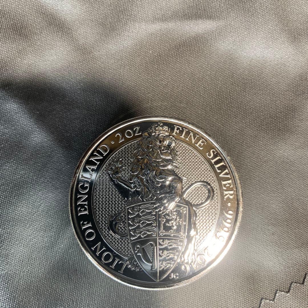 その1 純銀貨2オンス クイーンズビースト　2016 ライオン・イングランド