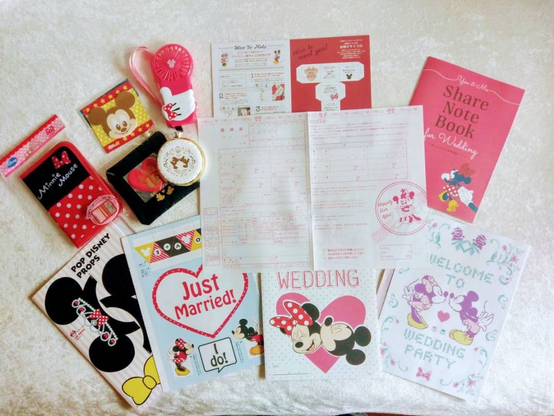 【希少】ミッキー&ミニーのディズニー婚姻届&ウエディンググッズ11点セット