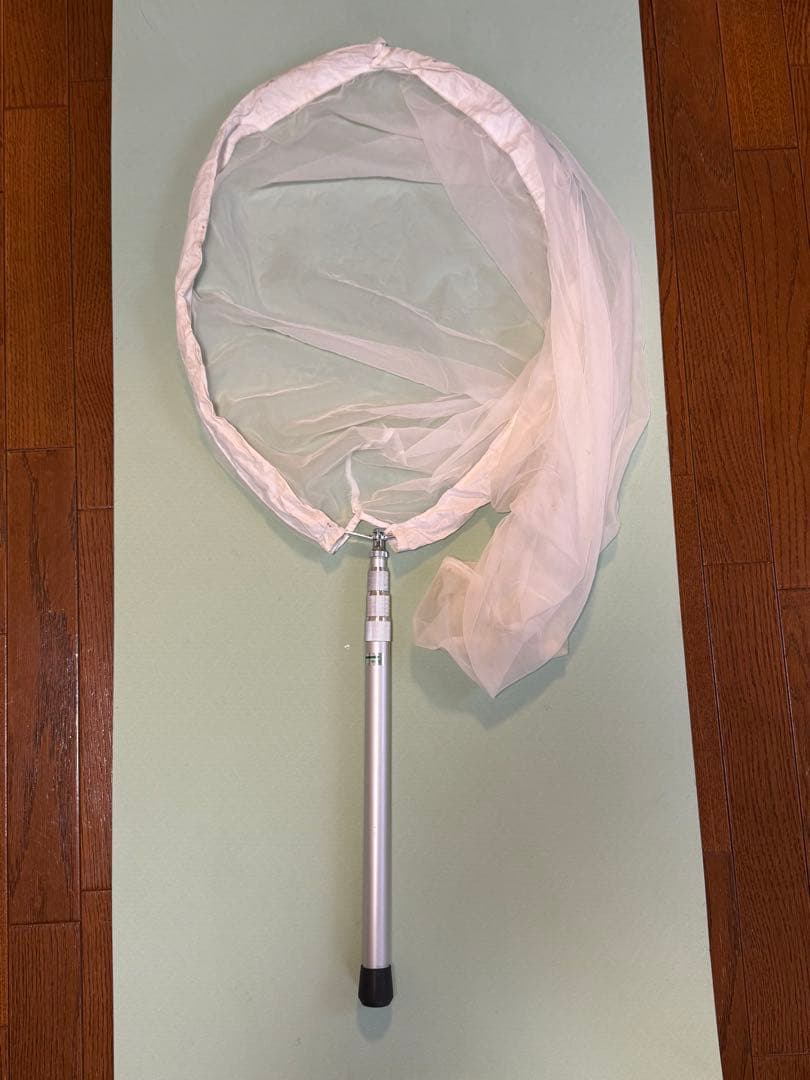捕虫網　志賀昆虫アルミ製引抜式捕虫網 (５０cm本絹上等網付150cm)