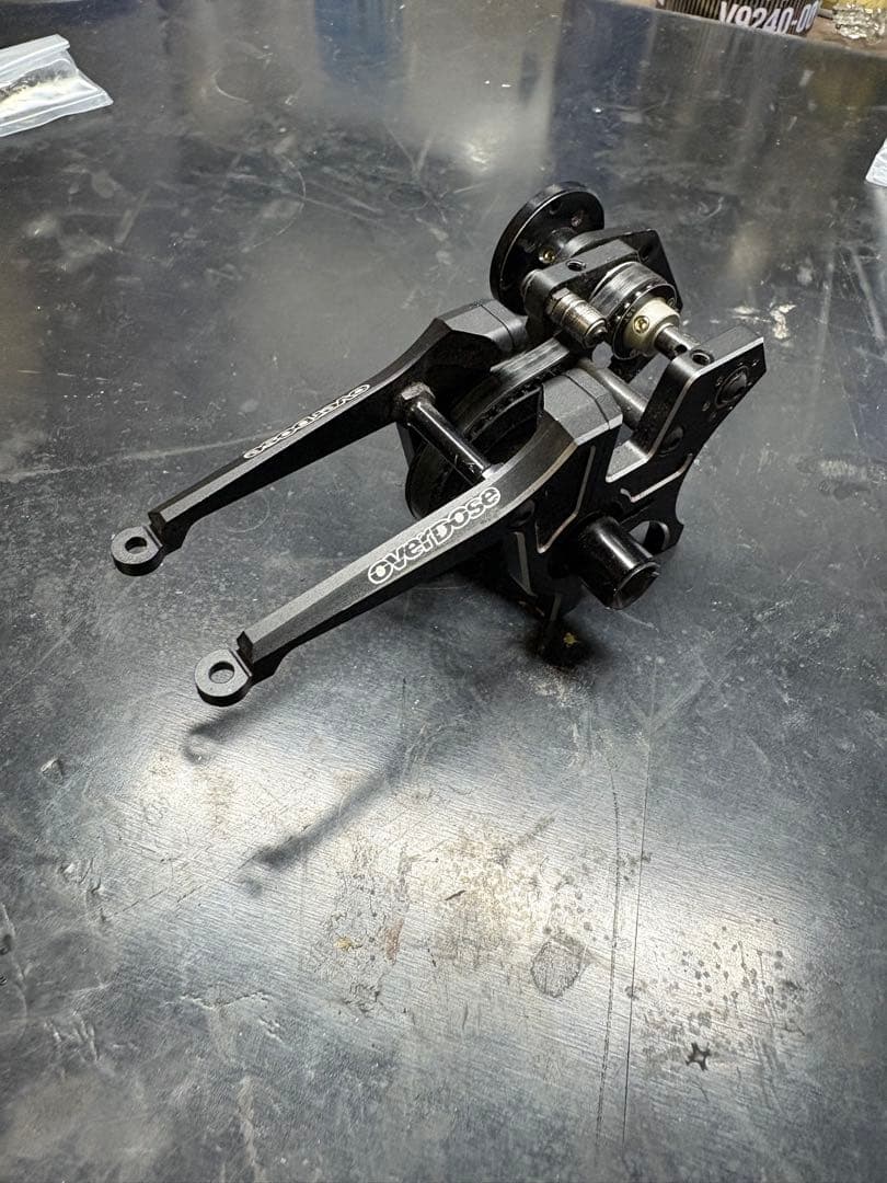 overdose リアモーターマウントキット　ブラック ベルトボールデフセット