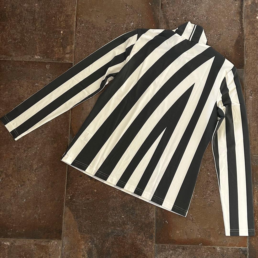 LANVIN SPORT トップス カットソー ストライプ モックネック 長袖