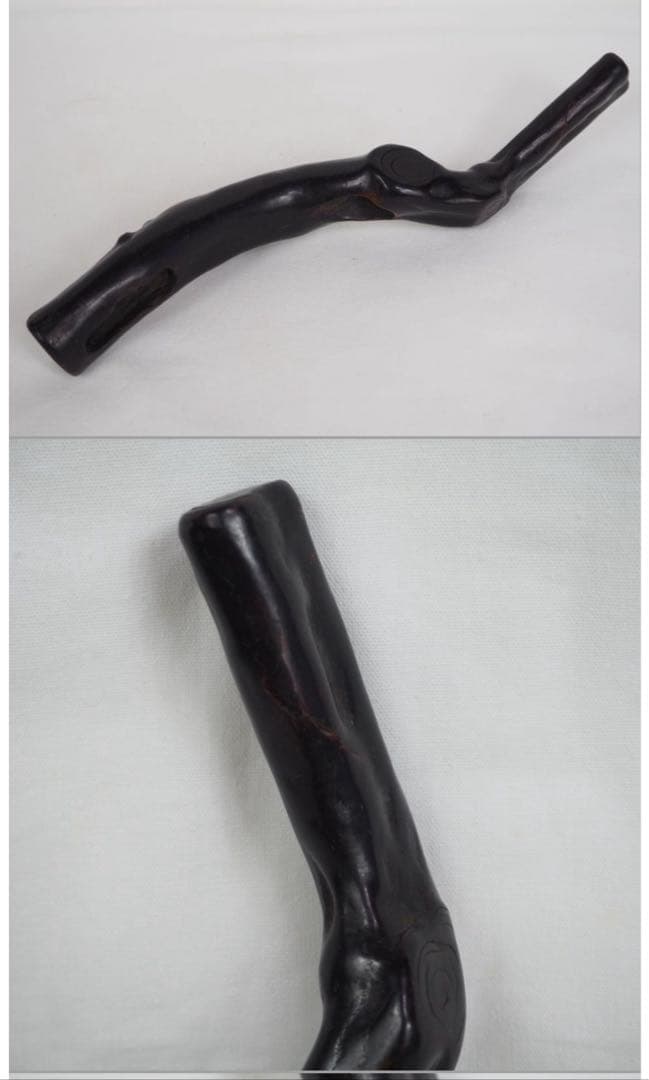 送料無料　時代物　黒珊瑚　海松　煙管入れ　重102ｇ　提げ物