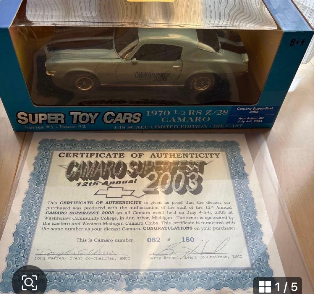 限定 1970年 RS Z/28 カマロ スーパートイカーズ 1/18スケール