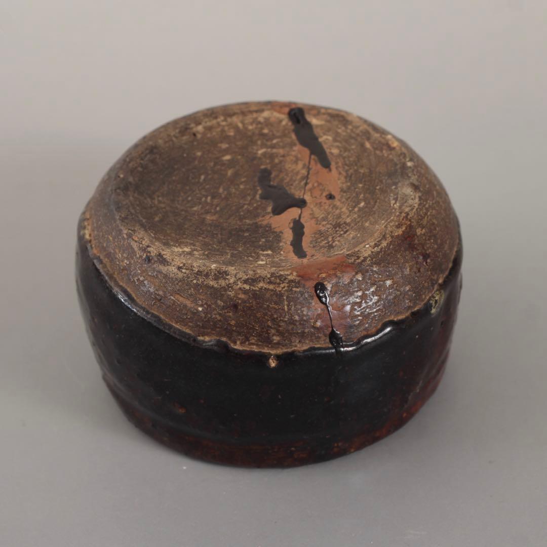 鉄釉 半筒 盃 ぐい呑み 酒器 古道具 アンティーク