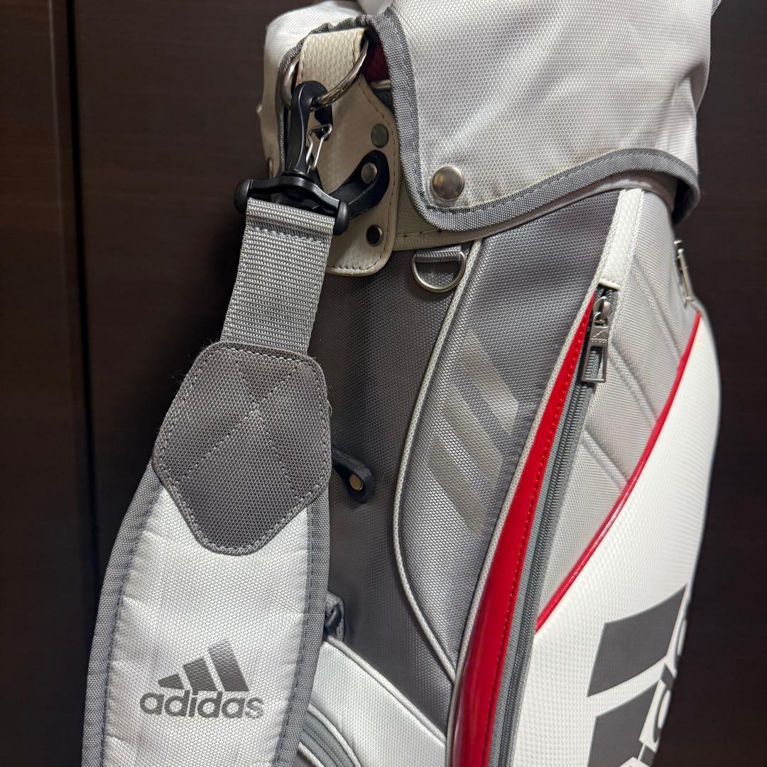近年モデル adidasgolf ゴルフバッグ キャディバッグ ホワイト グレー