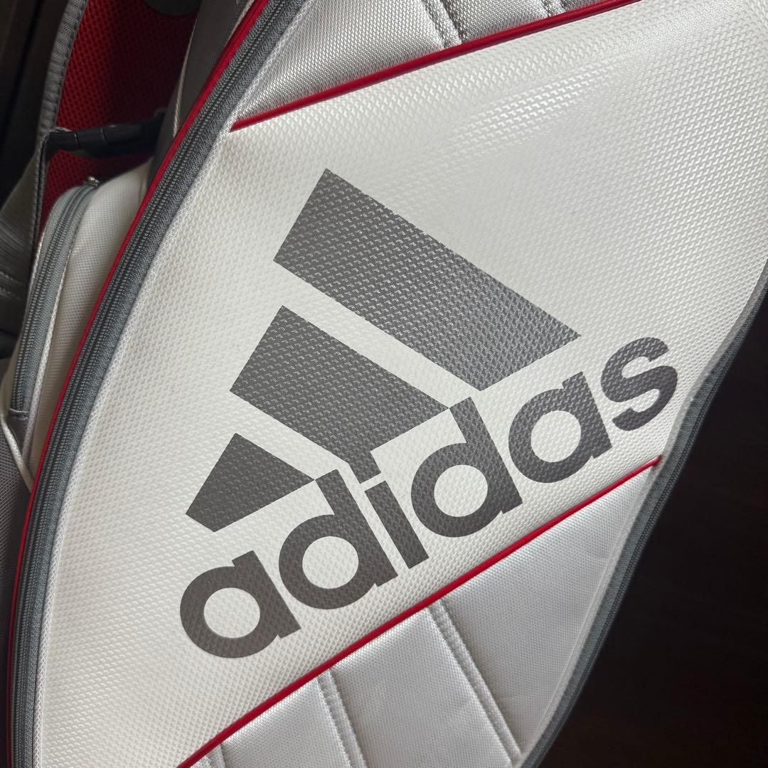 近年モデル adidasgolf ゴルフバッグ キャディバッグ ホワイト グレー
