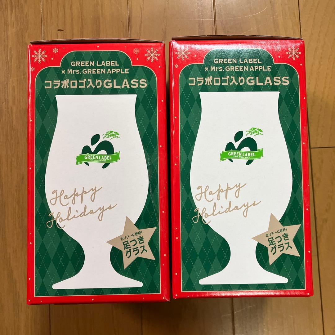 キリン×Mrs. GREEN APPLE グラス 4個& ステッカー16枚紙袋4