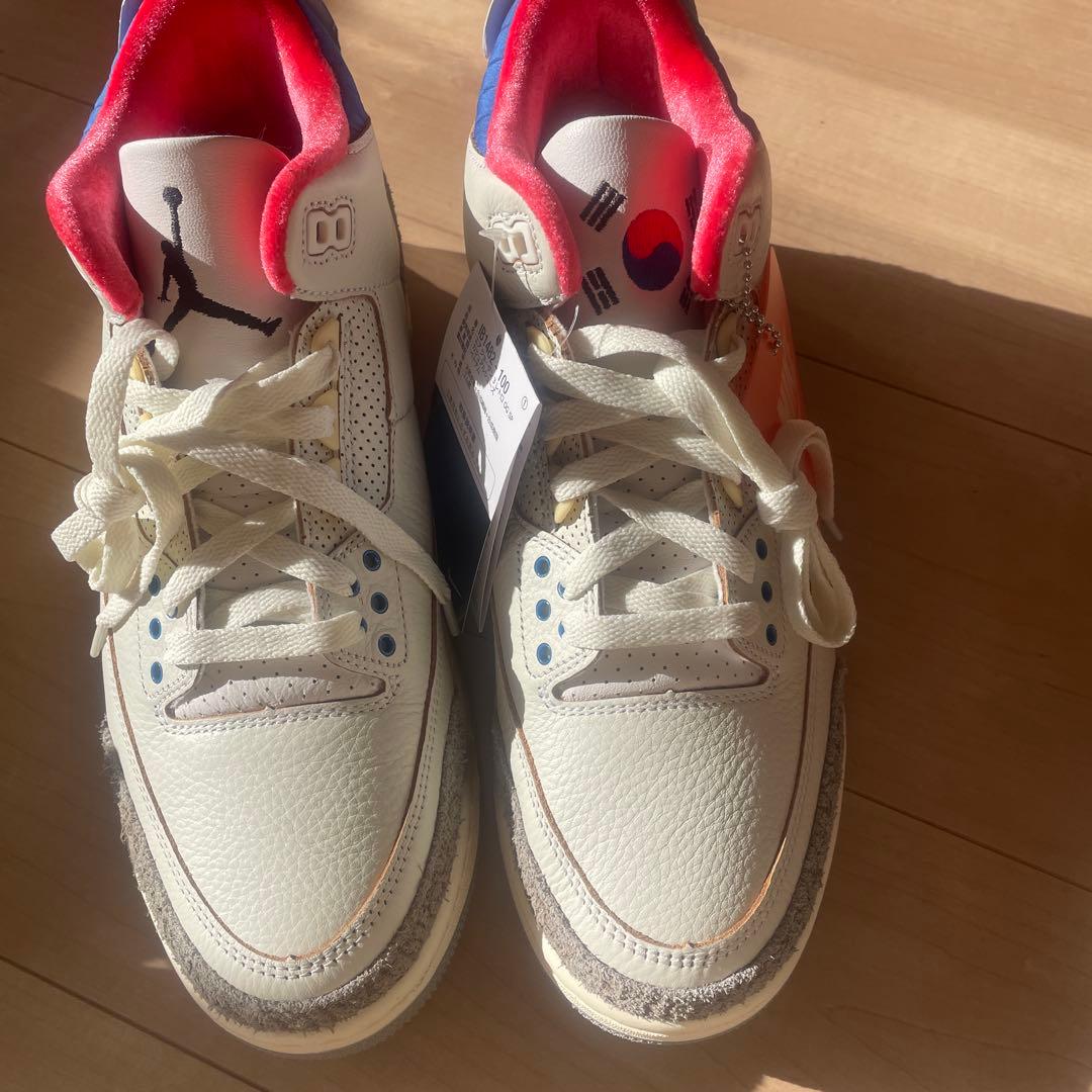 断*た様 NIKE Air Jordan 3 ホワイト/レッド/ブルー　ソウルジ