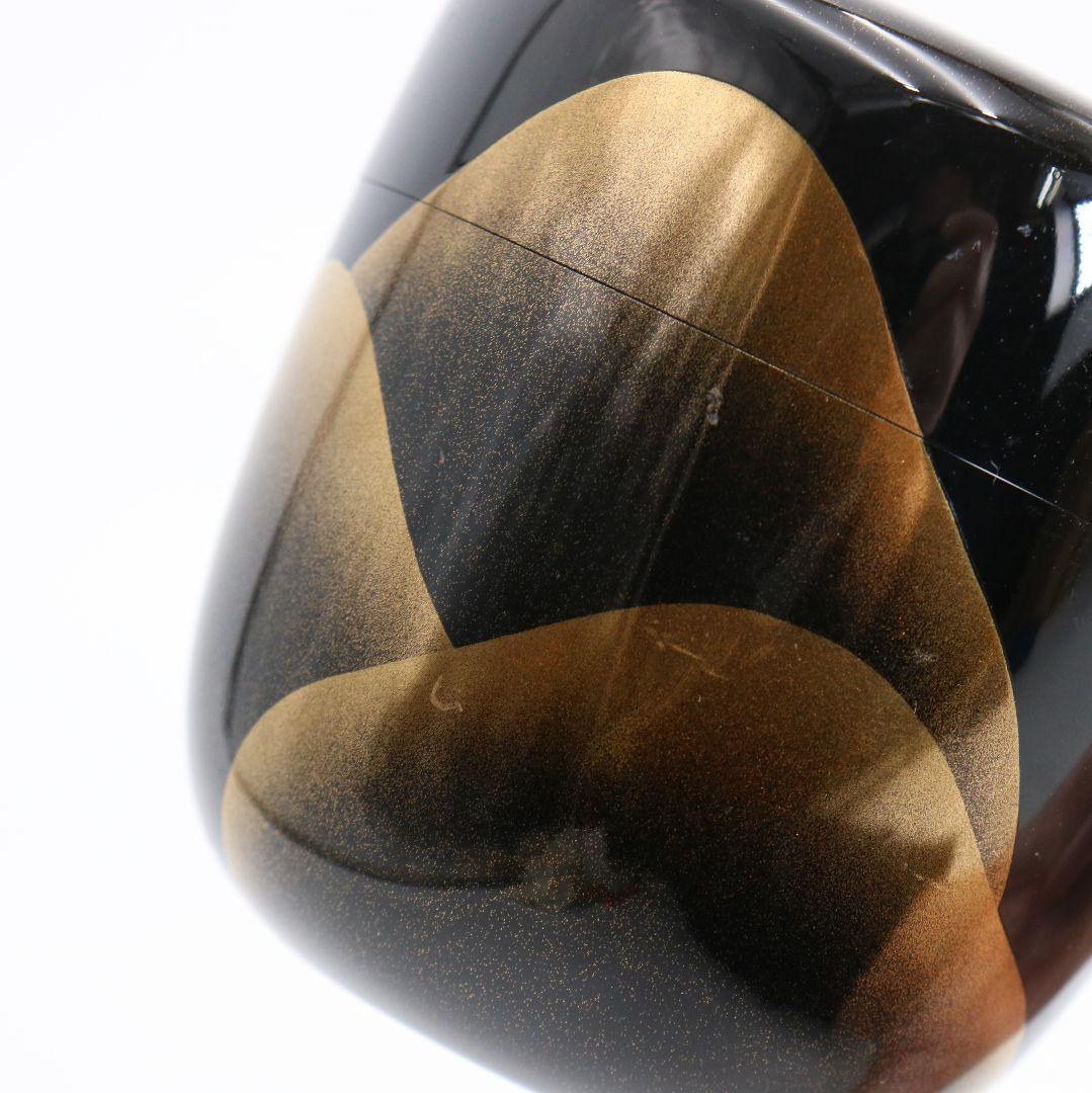 中川秀甫作 遠山蒔絵 中棗 茶道具 共箱　V930　N7