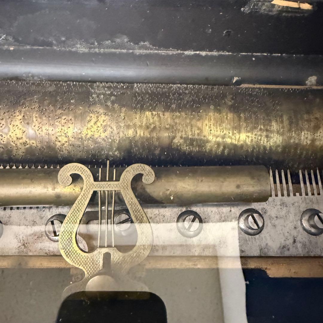 シリンダー オルゴール アンティーク 時代 古玩 当時物 旧家 蔵出 骨董品