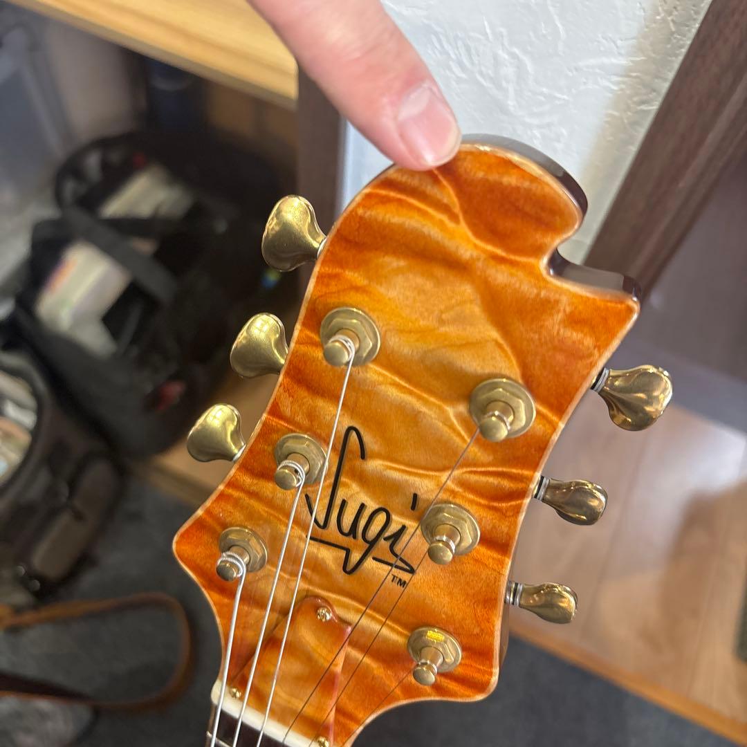 Sugi ギターSH605 5AQM ハカランダ レスポール貴重なモデル 中古