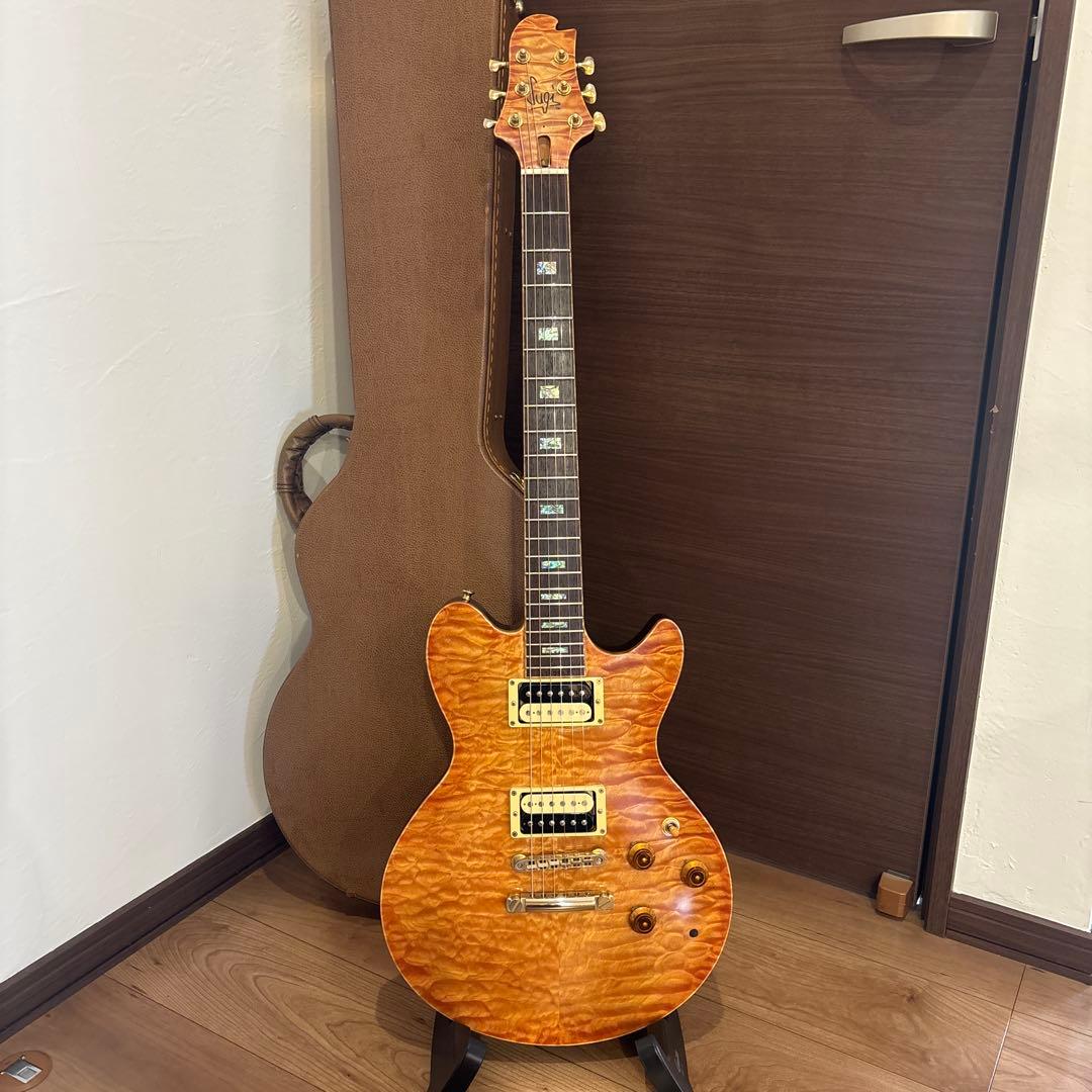 Sugi ギターSH605 5AQM ハカランダ レスポール貴重なモデル 中古