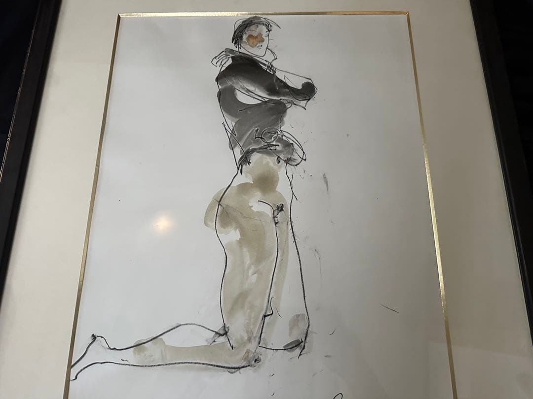 栗原一郎 裸婦① 51x37 デッサン/水彩画 絵画