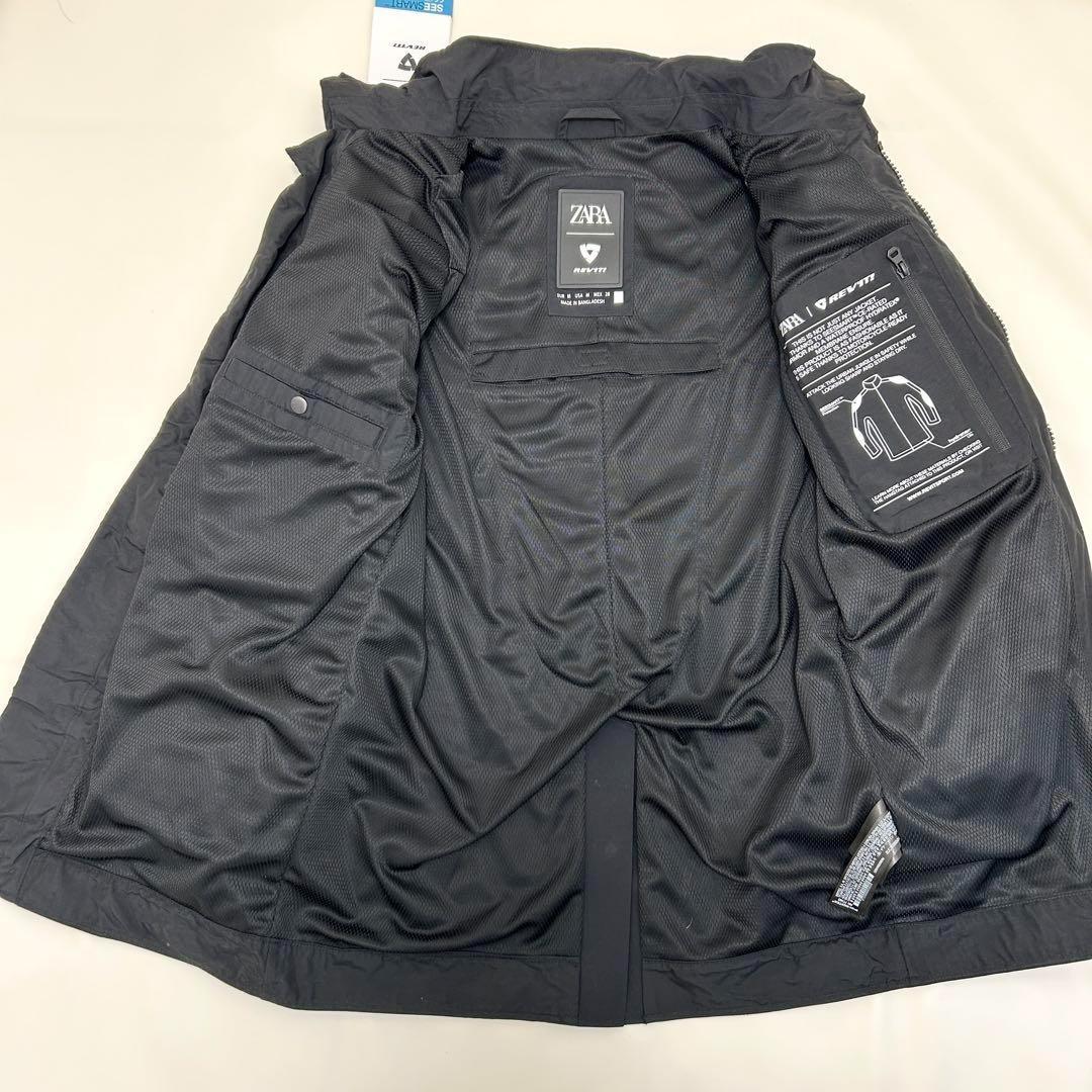 【未使用タグ付】ザラ REV’IT コラボ モーターサイクルジャケット 黒 40