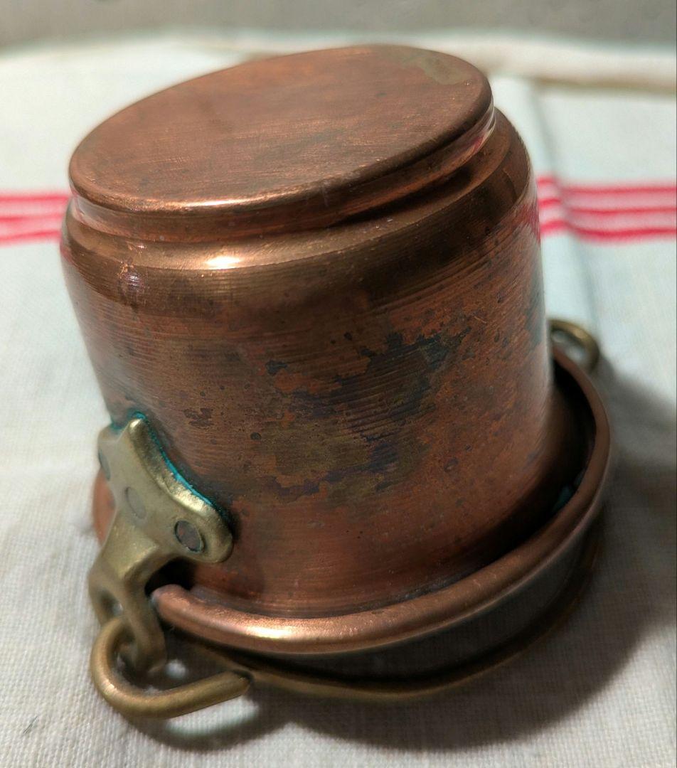 フランスアンティーク　ディネット 銅製ままごと ミニチュアキッチン道具 4個