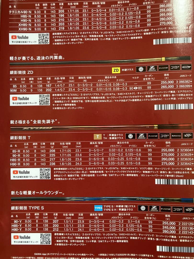 ダイワ　銀影競技T 85R