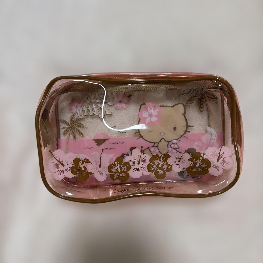 キティ　日焼けキティ　ハイビスカス　ポーチ　サンリオ