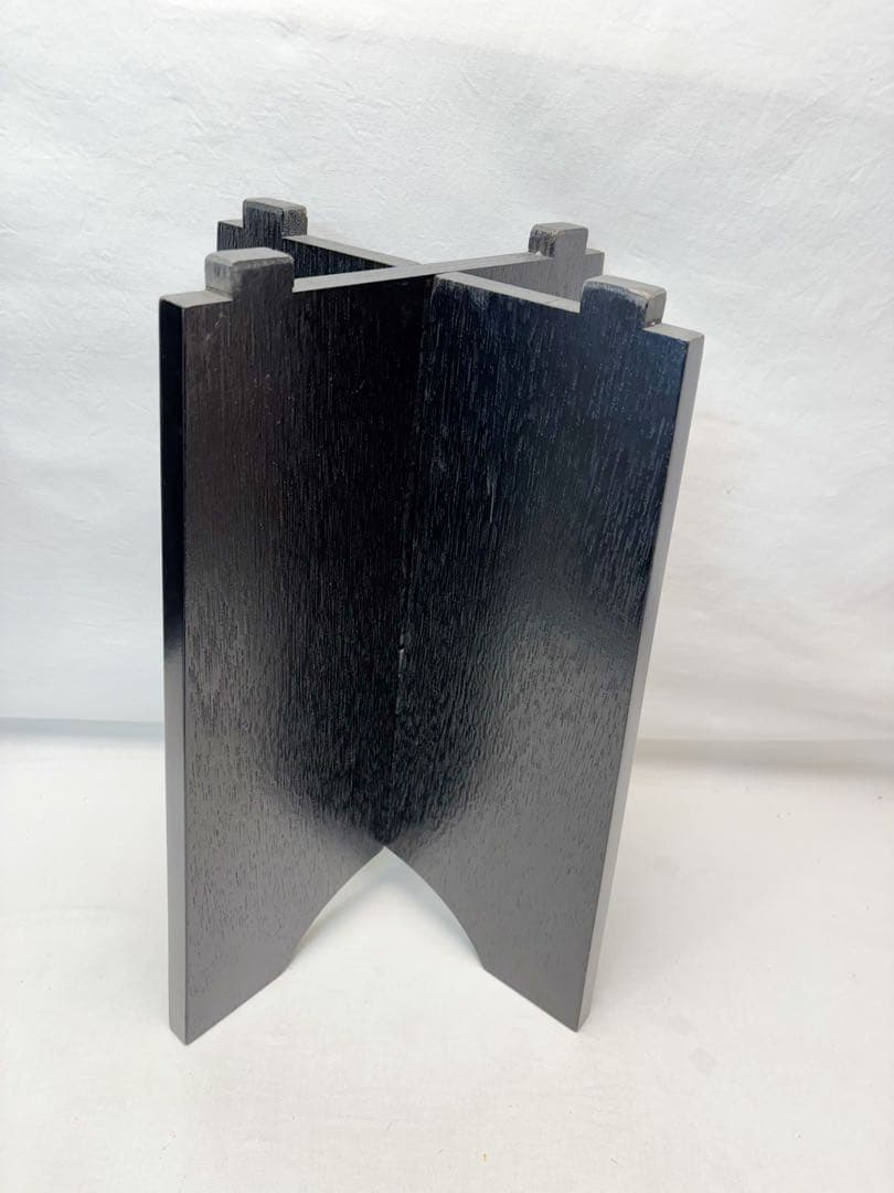 美品 茶道具 立礼用 掻き合せ塗り 円椅（椅子）組立式 玄々斎好写 2客裏千家