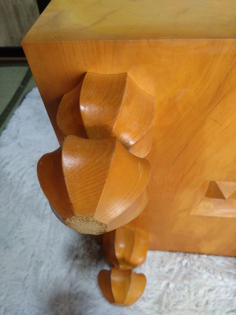 値下げ【囲碁】国産本榧　囲碁盤6.2寸　板目　足つき