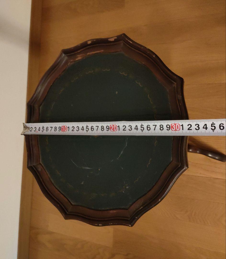 サイドテーブル 花びら型天板 木製 八角形 ヴィンテージ アンティーク