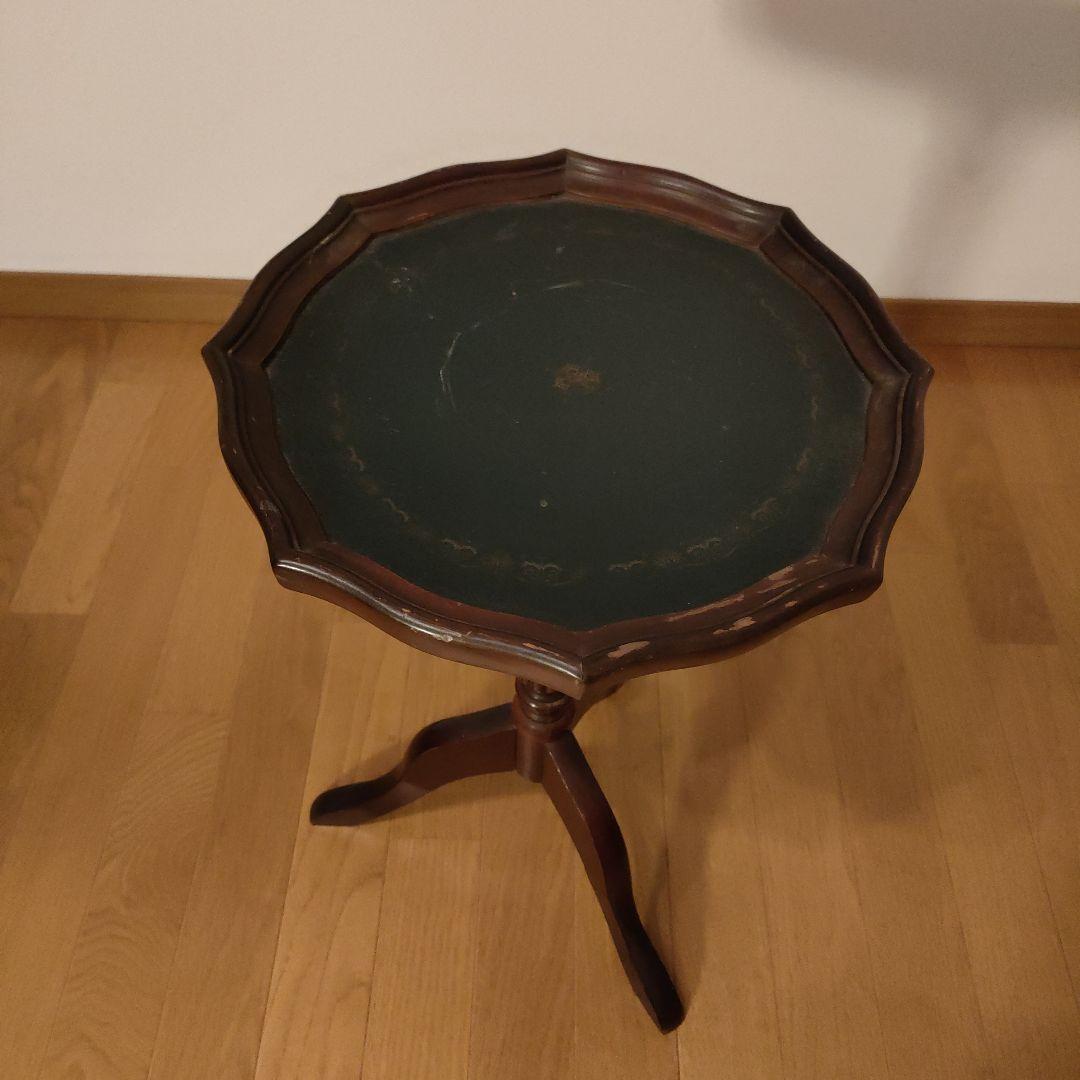 サイドテーブル 花びら型天板 木製 八角形 ヴィンテージ アンティーク