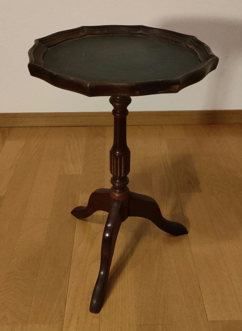 サイドテーブル 花びら型天板 木製 八角形 ヴィンテージ アンティーク