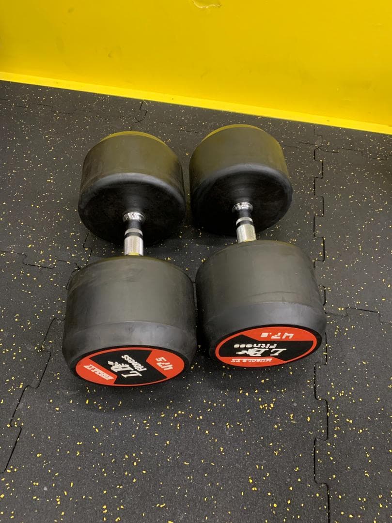 【30％OFF】ラバーダンベル 丸型 47.5kg×2個セット（計95kg）