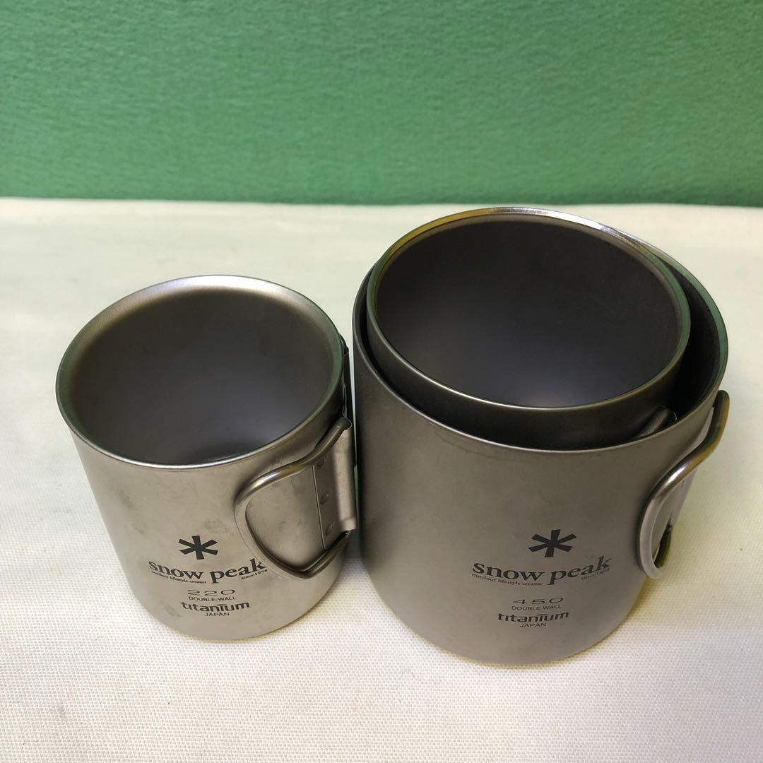 た42● peak チタン製マグカップ3個セット