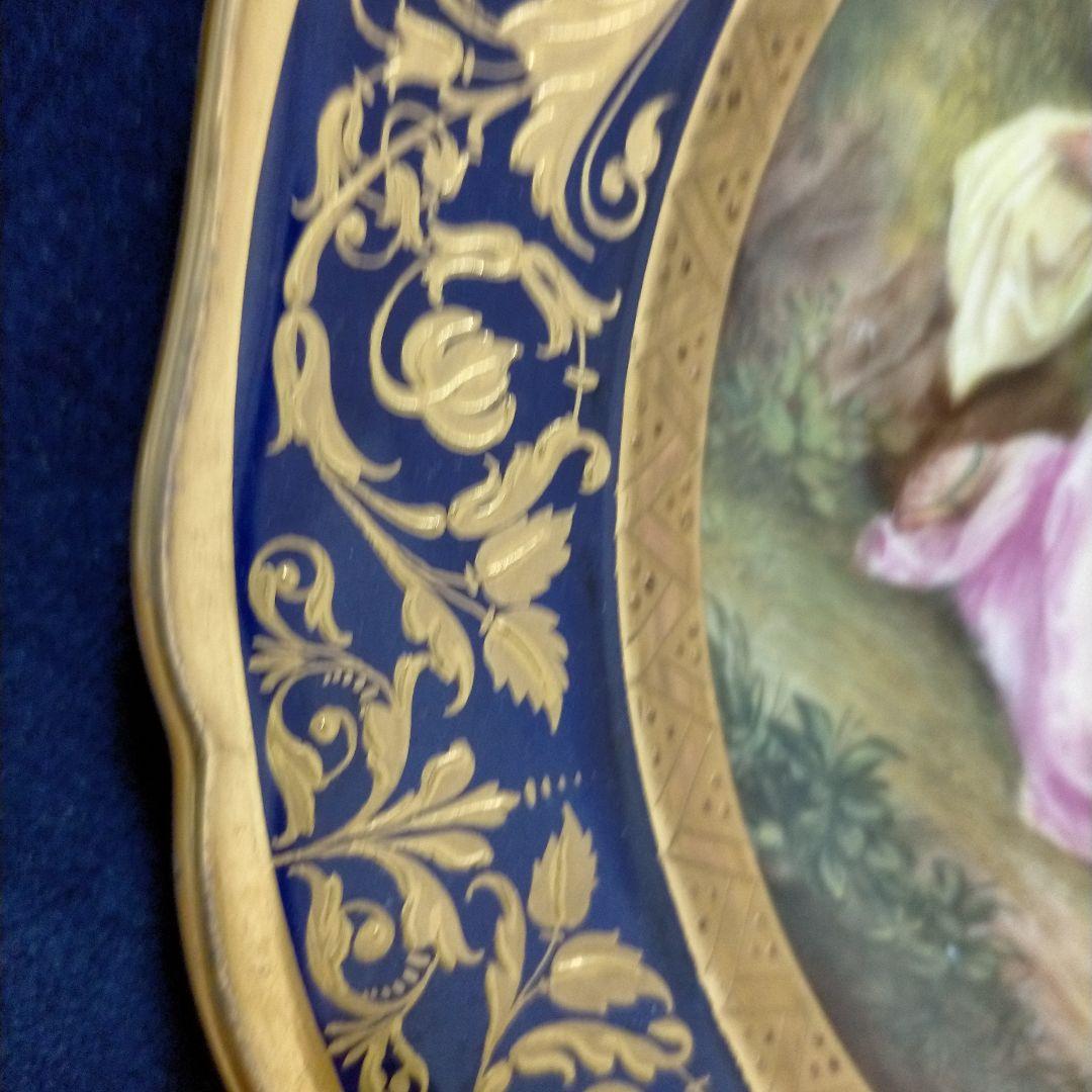 MEISSEN ボタン剣 飾り皿 プレート 天使