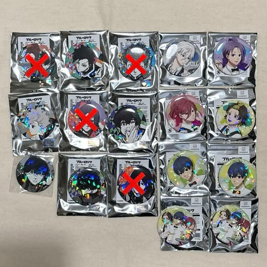 ブルーロック　ホログラム缶バッジ　マズル　原作絵　潔　凪　二子　玲王