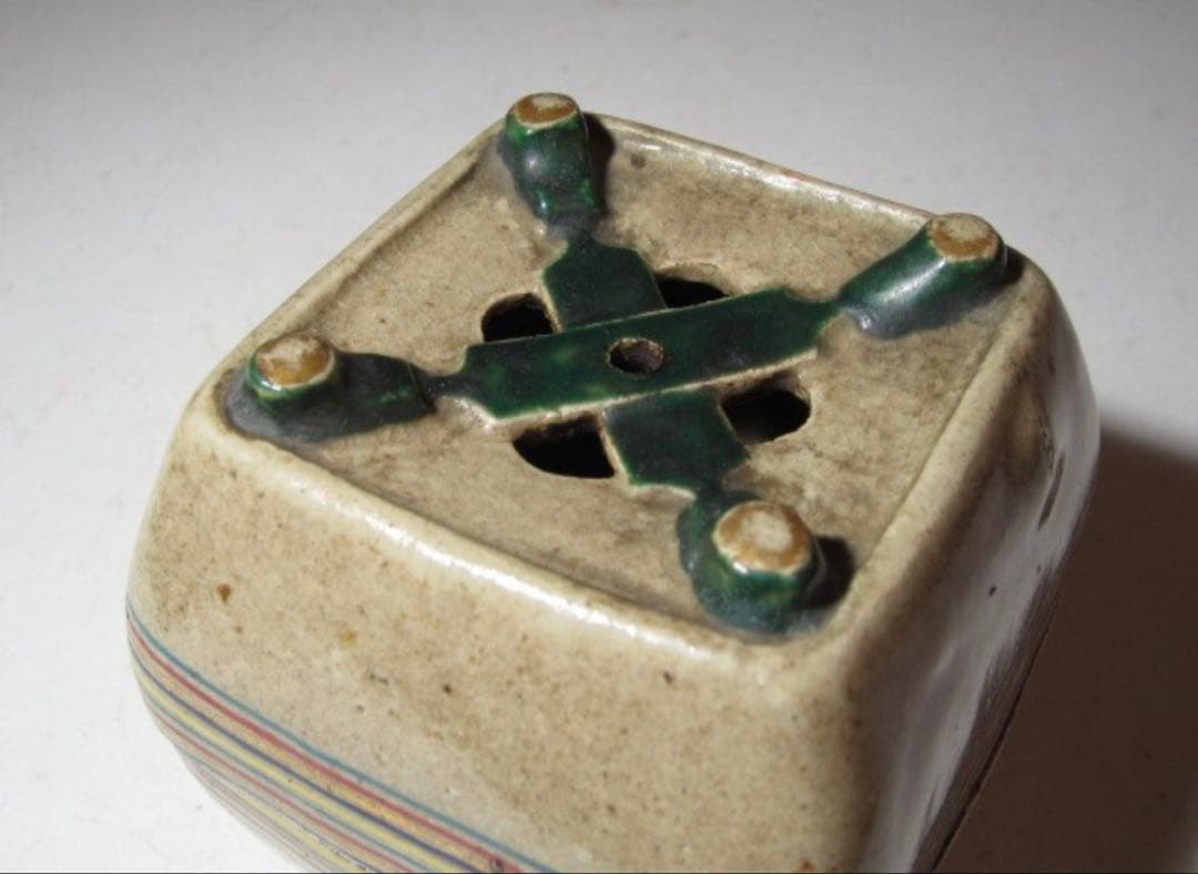 野々村仁清 糸巻形香炉 表七代 如心斎花押の名品！7776