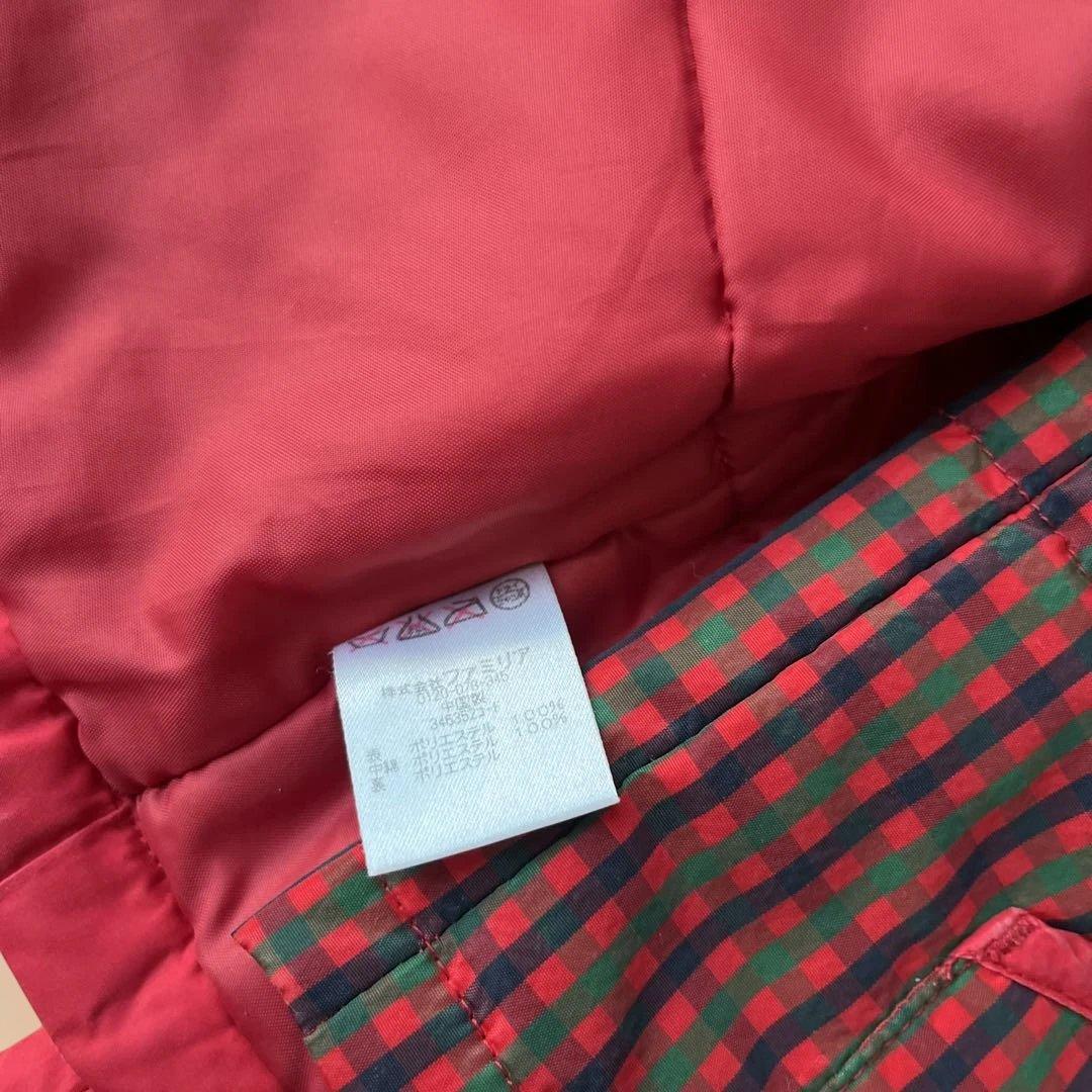 ファミリア　中綿スキーウェア　雪遊びウェア　防寒着セットアップ　100cm