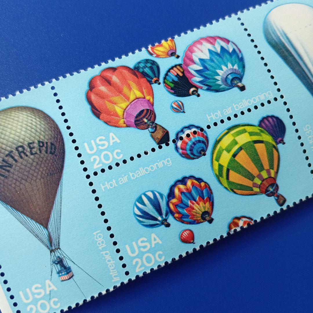 3624 外国切手 アメリカ 1983年 熱気球 4種連刷